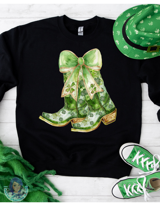 Lucky Boots Bow Sweatshirt